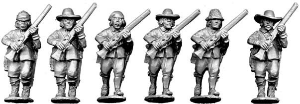 English Civil War Musketeers Advancing - Available to Order