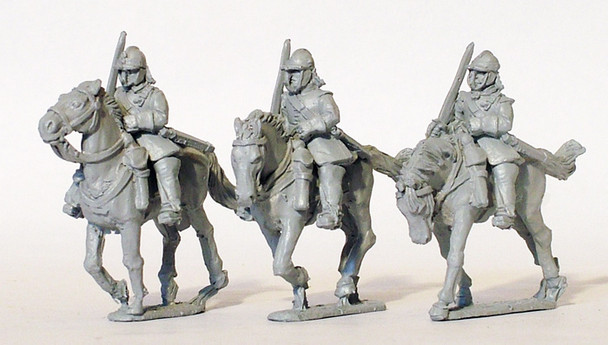 English Civil War Horse, Drawn Swords, Helmeted - Available to Order