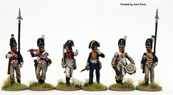 Napoleonic 1806 Prussian Army Grenadier Command Marching (Round Cuffs) - Available to Order