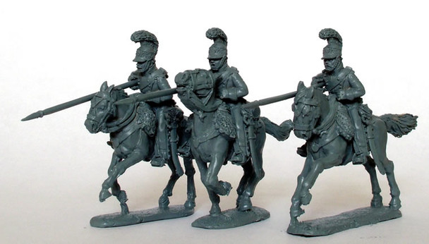 Napoleonic French Light Horse Lancers of the Line Charging, Couched Lances - Available to Order