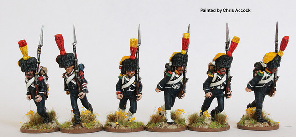 Napoleonic French Light Infantry Voltigeurs / Carabiniers Running (Colpacks) 1804-14 - Available to Order
