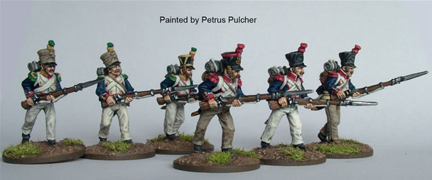Napoleonic French Line Voltigeurs / Grenadiers Advancing at 'the Charge' - Available to Order