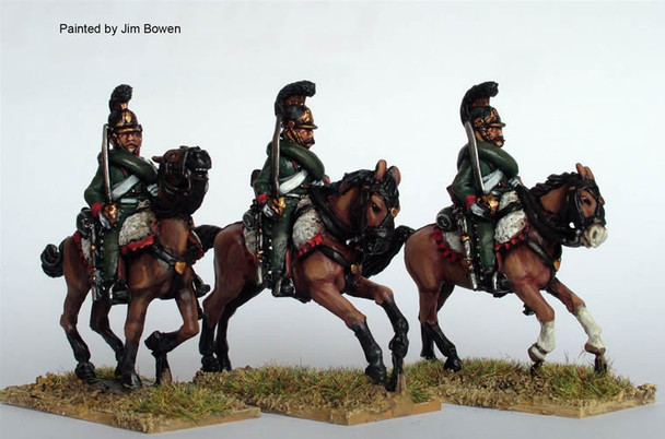 Napoleonic French 1st Chasseurs a Cheval Galloping, Swords Shouldered - Available to Order