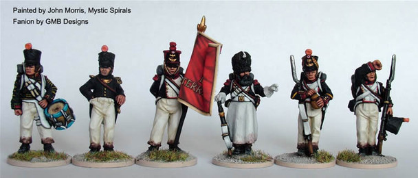 Napoleonic French Line Battalion Command Standing at Ease - Available to Order