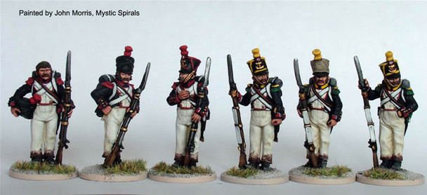 Napoleonic French Line Flank Companies Standing at Ease - Available to Order