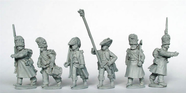 Napoleonic French Chasseurs a Pied of the Imperial Guard Command in Greatcoats, Advancing - Available to Order