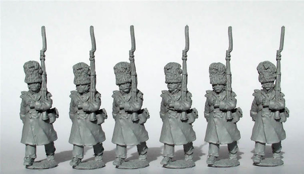 Napoleonic French Chasseurs a Pied of the Imperial Guard in Greatcoats, March Attack - Available to Order