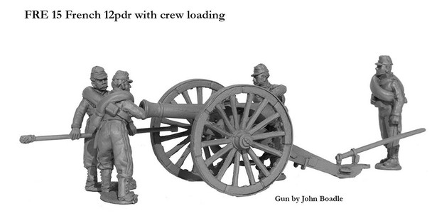 Franco-Prussian War French 12pdr & Crew Loading - Available to Order