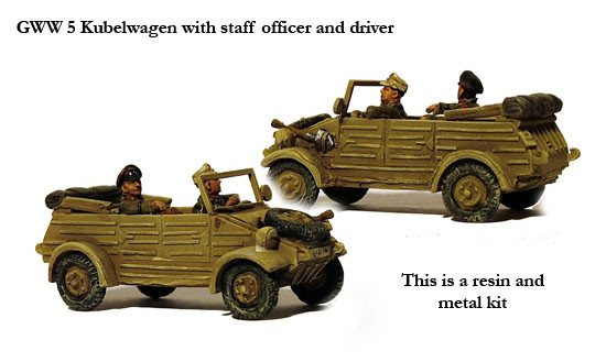 WWII German Kubelwagen & Staff Officer - Available to Order