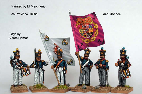 Carlist War Isabelino Infantry Command Standing, Coatees & Early Bell Top Shakos - Available to Order