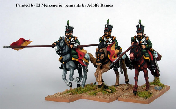 Carlist War Isabelino Light Cavalry Charging w/ Lance - Available to Order