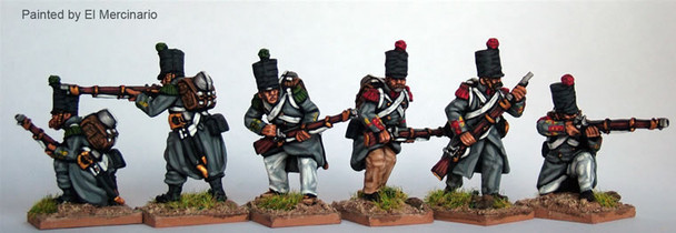 Carlist War Isabelino Infantry Skirmishing, Flank Co, Greatcoats & Covered Shako - Available to Order