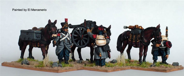 Carlist War Isabelino Mountain Gun Loaded on Mules - Available to Order