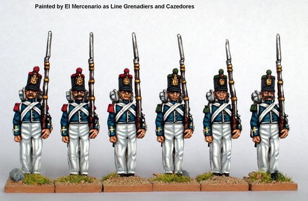 Carlist War Isabelino Infantry Standing at Attention Flank Companies - Available to Order