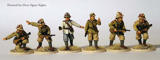 WWII Italian Platoon Command, Tropical Helmets - Available to Order
