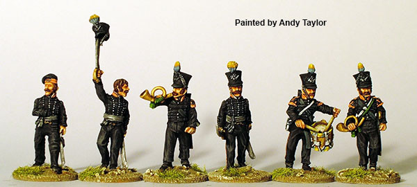 Napoleonic Brunswick Light Infantry Command Advancing - Available to Order