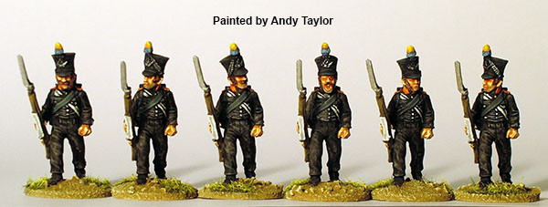 Napoleonic Brunswick Light Infantry Advancing at Trail - Available to Order