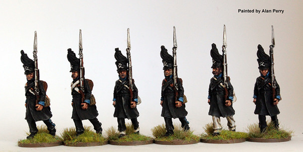 Napoleonic Brunswick 'Black Band' Infantry Marching 1809 - Available to Order