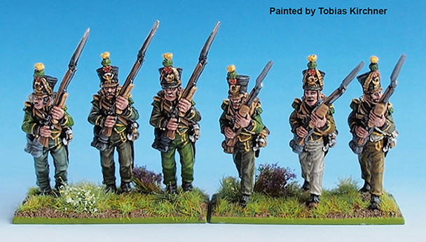 Napoleonic Nassau 2nd Nassau-Usingen Regt. Voltigeurs Advancing, High Porte - Available to Order