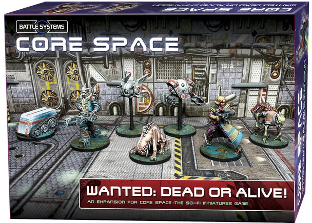 Core Space Wanted: Dead or Alive Expansion - Battle Systems Cooperative / Solo Scifi Dungeon Crawler Board Game