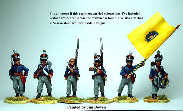 Napoleonic Nassau Orange-Nassau Regt. Command Advancing - Available to Order