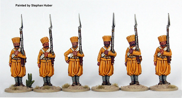 Napoleonic Ottoman Army 1790-1815 Solak Peik Guardsmen Standing, Support Arms - Available to Order