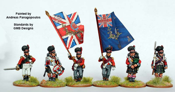 Napoleonic British Highland Command Advancing - Available to Order