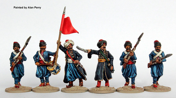 Napoleonic Ottoman Army 1790-1815 Nizam-I-Cedid Infantry Command Advancing - Available to Order