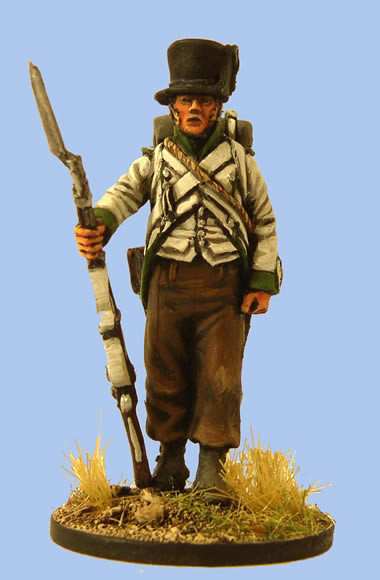40mm Peninsular Lippe-Detmold Fusilier in Spanish Overalls Standing Easy - Available to Order