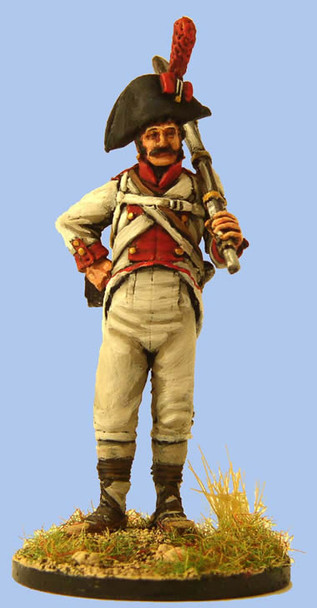 40mm Peninsular Spanish Fusilier in 1805 Uniform & Espadrilles Standing - Available to Order