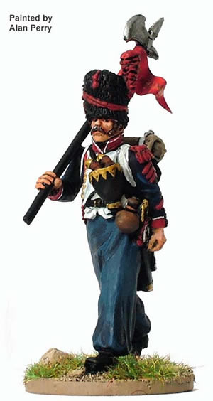 40mm Peninsular French 'Eagle-Guard' Advancing w/ Halberd Shouldered, Bearskin Cap - Available to Order