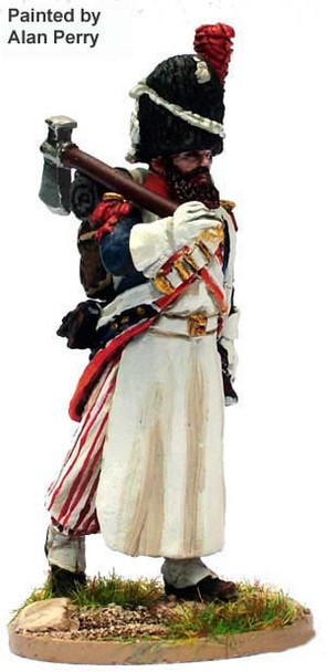 40mm Peninsular French Sapper Advancing Shouldered Axe, Bearskin Cap - Available to Order