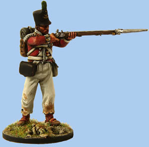 40mm Peninsular British Light Infantryman Firing, New Land Pattern Musket - Available to Order