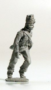 40mm Peninsular French Foot Artilleryman Running Up Gun, Handling Trail Spike, Fatigue Cap - Available to Order