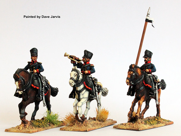 Napoleonic Prussian Line Uhlan Command in Kollett, Galloping - Available to Order