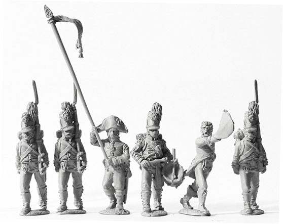 Napoleonic Nassau Leib Battalion V. Todenwarth, Command (Helmets) 1806-07 - Available to Order