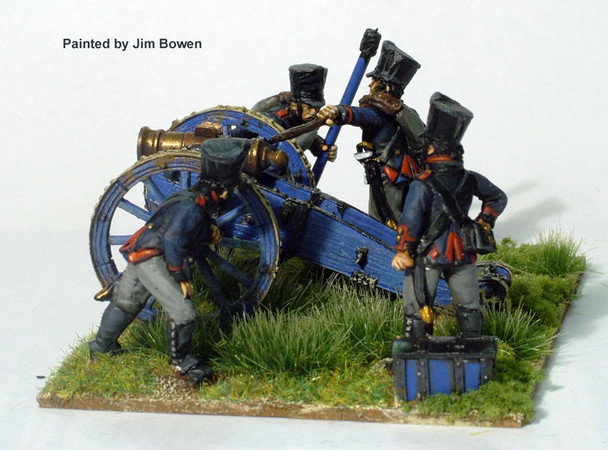 Napoleonic Prussian Foot Artillery Firing 7in Howitzer - Available to Order