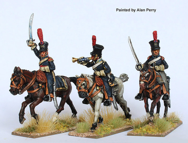 Napoleonic Portuguese Line Cavalry Command in Shakos, Galloping, 1810-14 - Available to Order