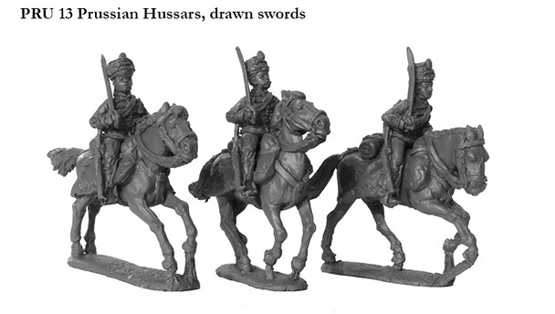 Franco-Prussian War Prussian Hussars, Drawn Swords - Available to Order