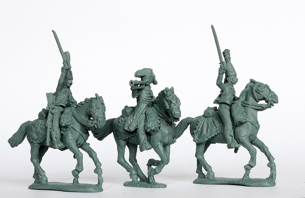 Revolutionary French Chasseur a Cheval Command in Mirlitons & Dolmans, Attacking - Available to Order