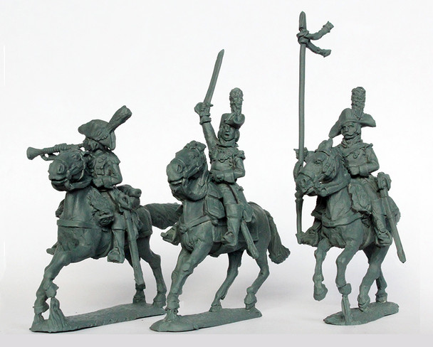 Revolutionary French Cuirassier Command Galloping - Available to Order