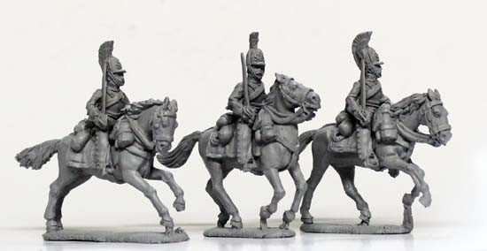 Napoleonic Russian Cuirassiers, Swords Shouldered, Galloping - Available to Order