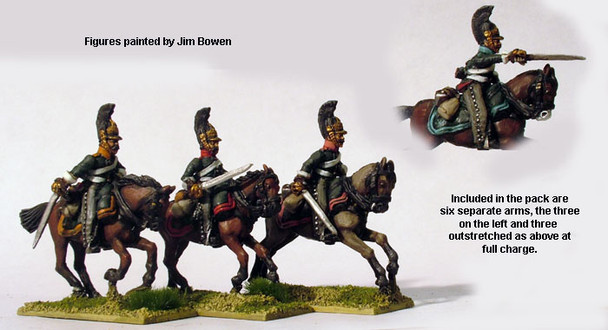 Napoleonic Russian Dragoons Attacking (1812-14) - Available to Order