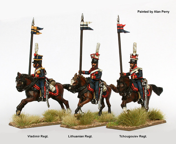 Napoleonic Russian Uhlans, Lances Upright, Galloping 1812-14 - Available to Order