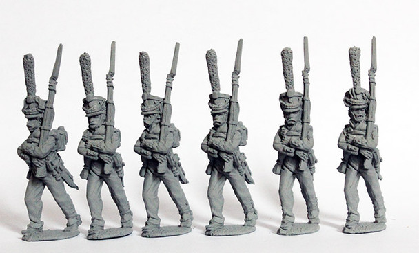 Napoleonic Russian Grenadiers Marching 1809 Shako w/ the Tall, Thin (1811) Plume - Available to Order