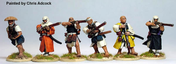 Samurai (1550-1615) Monks Firing & Loading Arquebus - Available to Order