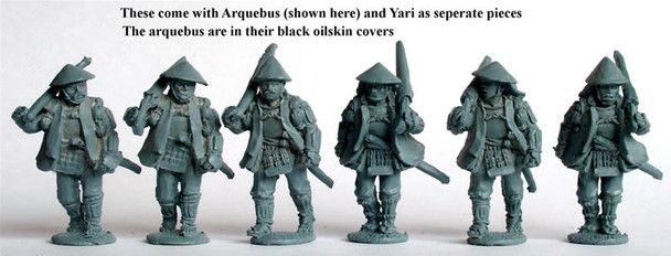 Samurai (1550-1615) Yari / Arquebusier Ashigaru Marching in Haori - Available to Order