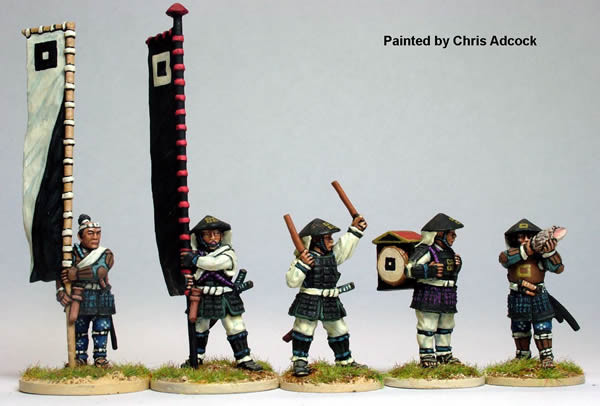 Samurai (1550-1615) Ashigaru Bannermen & Musicians, Standing - Available to Order