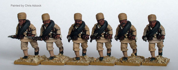 Sudan British Bengal / Bombay Infantry Running At Trail, Covered Turbans - Available to Order
