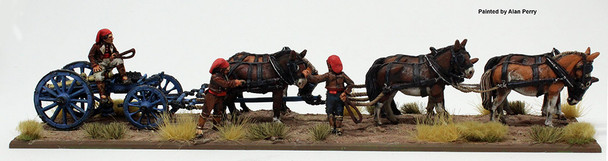 Napoleonic Ottoman Army 1790-1815 6 Mule Limber w/ 8pdr - Available to Order